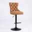 Tabouret de bar pivotant en polyuréthane vieilli et rétro avec hauteur réglable et coussin à ressorts, ensemble de 2-1162067881