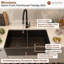 33'' L Double Bowl Fireclay Kitchen Sink-86330972
