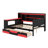 Contemporary Daybed for Gamers Featuring Integrated Desk, Lighting, and Charging Station, Bed Frame with Storage Drawers-332441568
