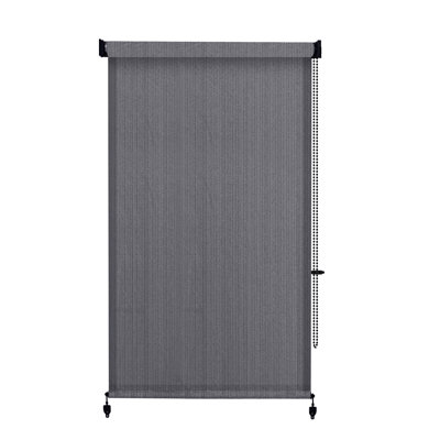Semi-Sheer Outdoor Roller Shade with Pull Cord Roll Up Blind