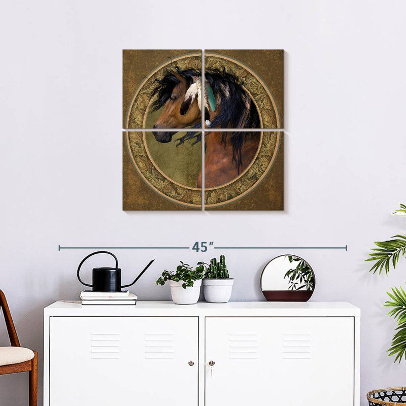 Cheval indien Brampt, H 26 po x l 26 po