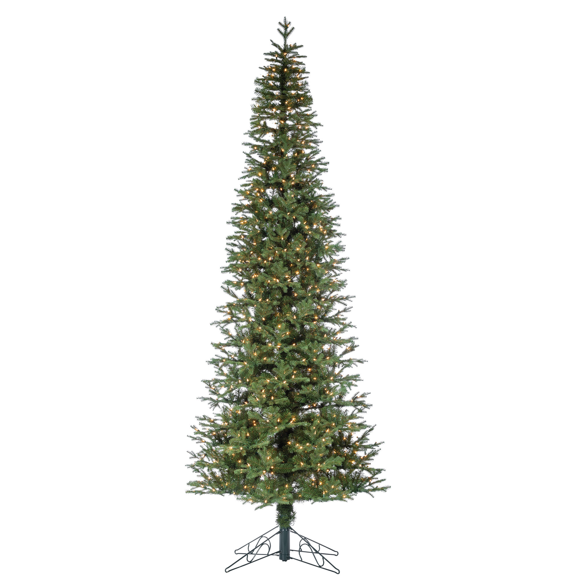 Lighted Artificial Pine Christmas Tree, 10'