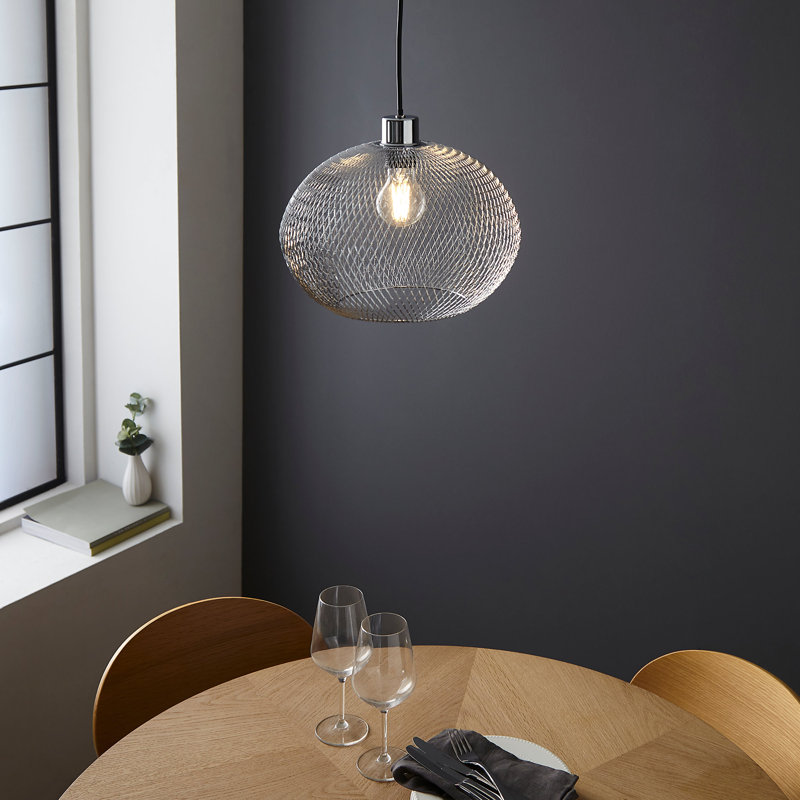 1 - Light Pendant, Polished Chrome Plate