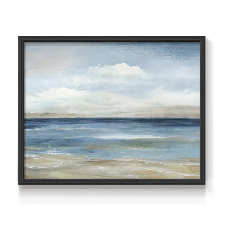 Serene Coast -Framed Print - Restickable, Black, 16" H x 20" W