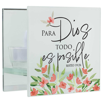 Photophore en verre 4 po avec bougie inclus