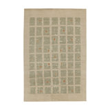 Rug & Kilim’S French Art Deco Rug In Beige & Green High-Low Square Pattern