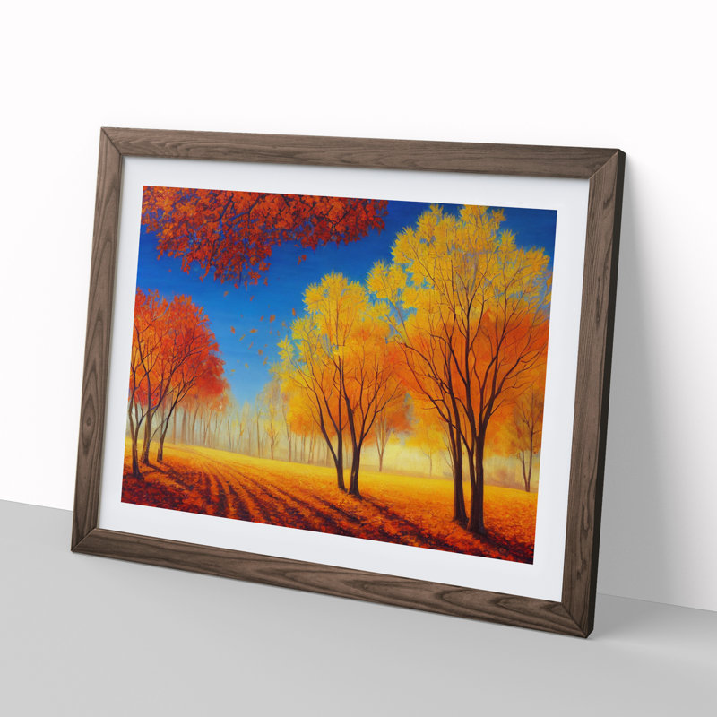 Unbelievable Autumn Forest - Framed Print, 34cm H x 46cm W x 2cm D, Walnut Framed