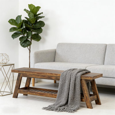 Modern Farmhouse 2-tier Storage Side Table