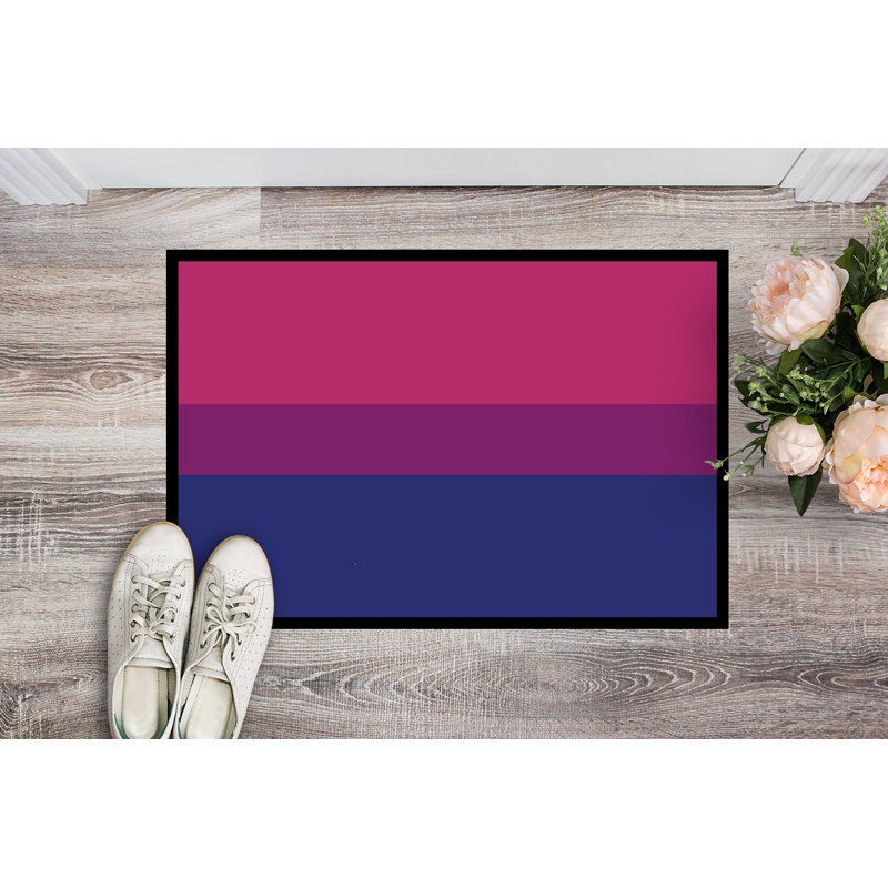 Tapis de porte USA Gay Pride, l 24 po x L 36 po, Fierté bisexuelle