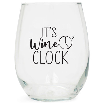 Wine Glass It Is Wine OClock 15 Oz