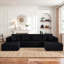 Corduroy U-Shaped Sectional-422737003