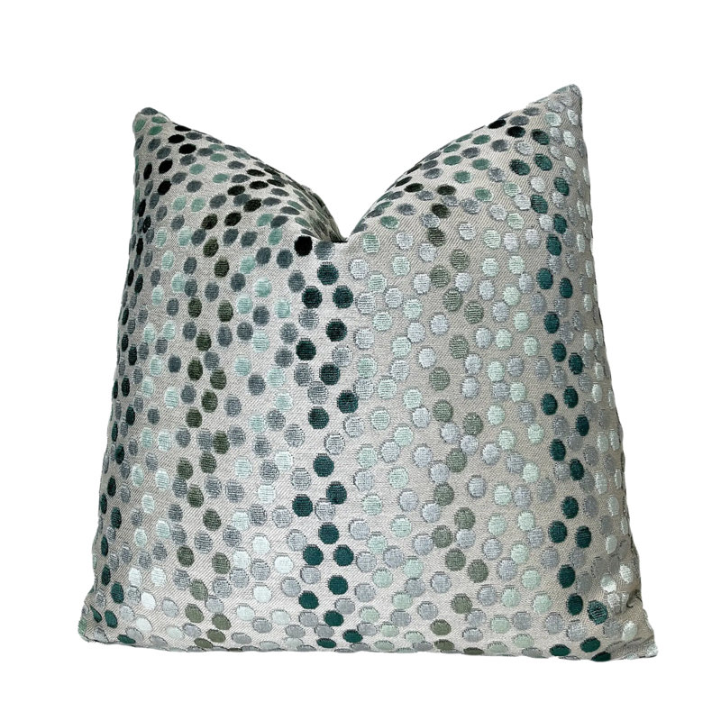 Housse de coussin Confetti, Vert, H 22 po x l 22 po
