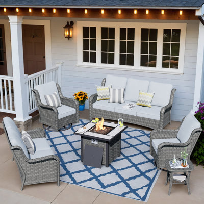 Tommy 7 - Person Outdoor Seating Group with Cushions by Red Barrel Studio