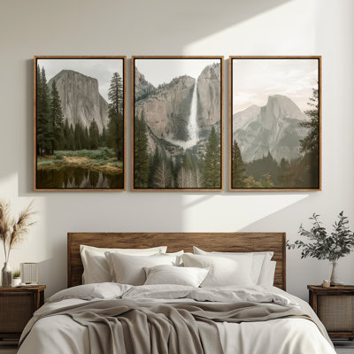 Framed Canvas wall Art, Vintage Abstract Wall pirnts for Bedroom