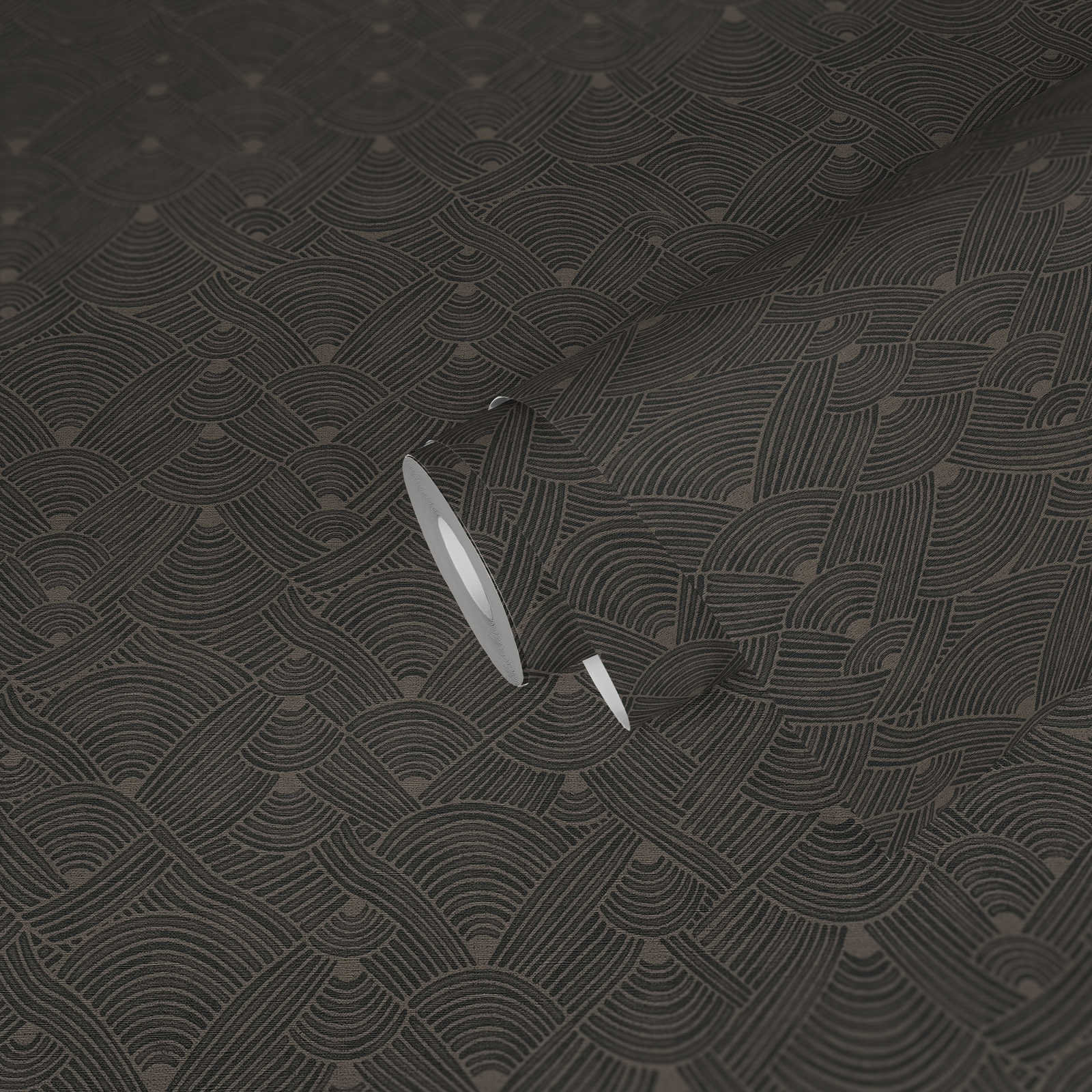 Fusion Wallpaper Roll, Black/Brown