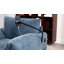 Canapé simple de 37 po avec repose-pieds de rangement, support de téléphone réglable, chargeur à deux ports, poches de rangement, accoudoirs éléphants, fauteuil en chenille confortable, méridienne moderne en nuage pour le salon et l’appartement