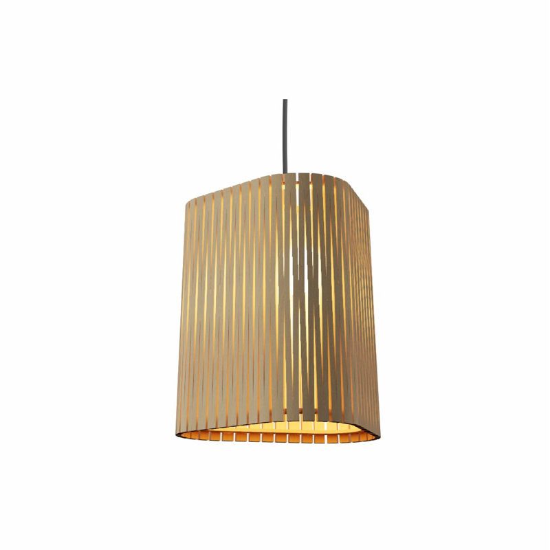 Living Hinges 1 - Light Pendant, 11.81" H x 11.81" W x 11.81" D, Maple