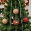 8cm Fabric Trees & Wreaths Bauble