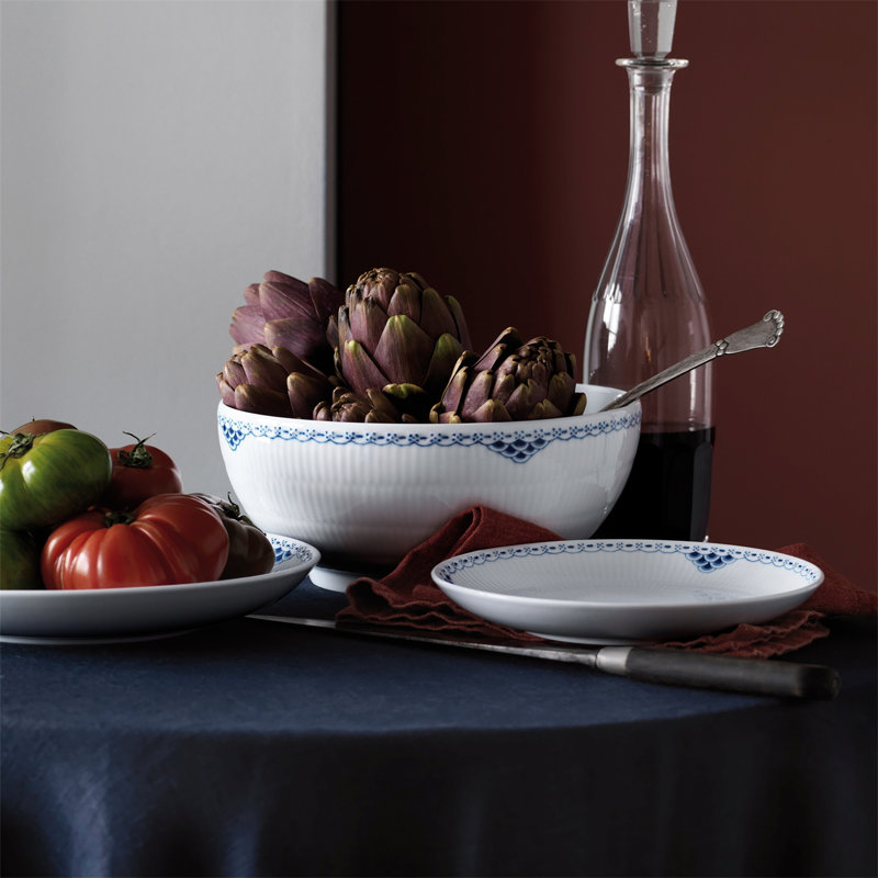 Royal Copenhagen Princess Serving Bowl, 4.52" H x 9.45" W x 9.45" D