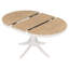 5 tables de salle à manger extensibles: 1 table ronde en bois rétro et 4 chaises rembourrées
