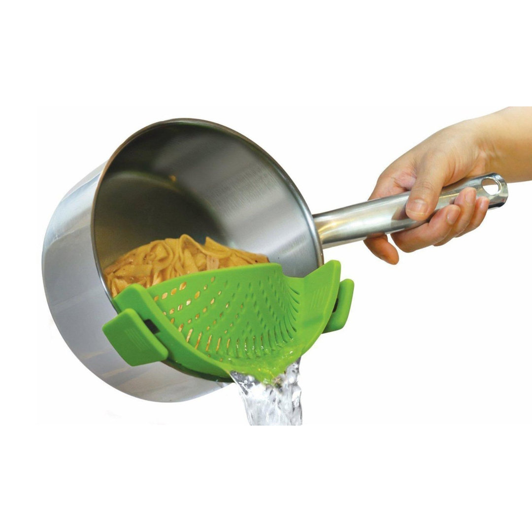 Heat Resistance Easy Snap Silicone Kitchen Strainer - BLACK NY Textile Haus