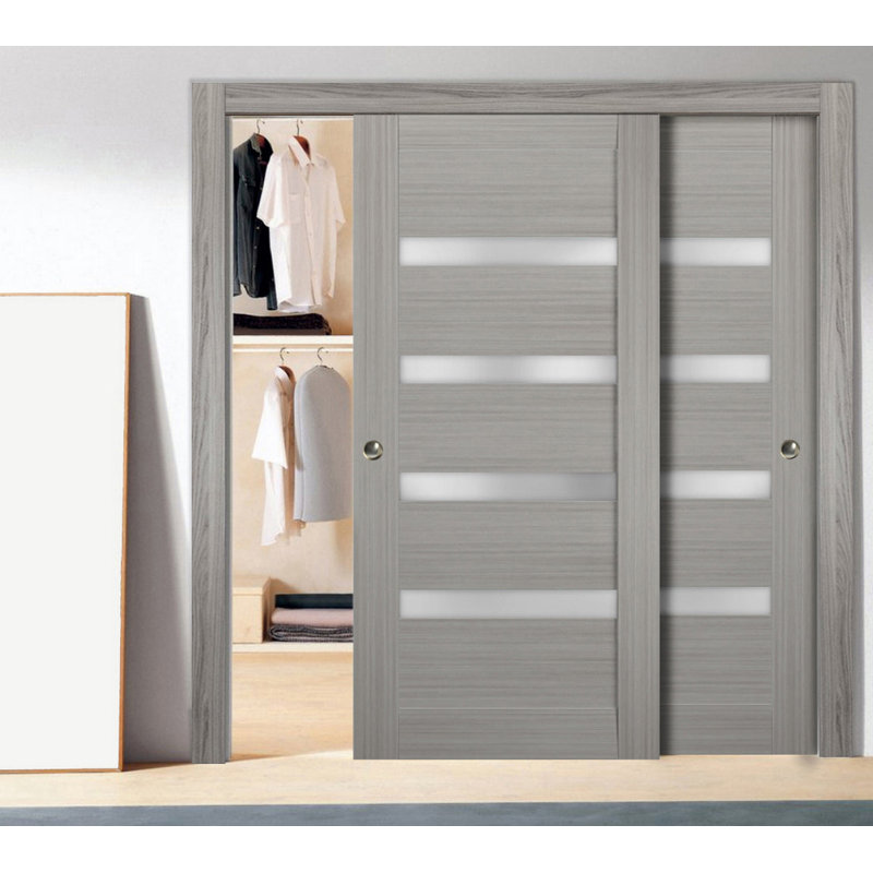Portes coulissantes en verre givré Quadro, 48 po x 96 po