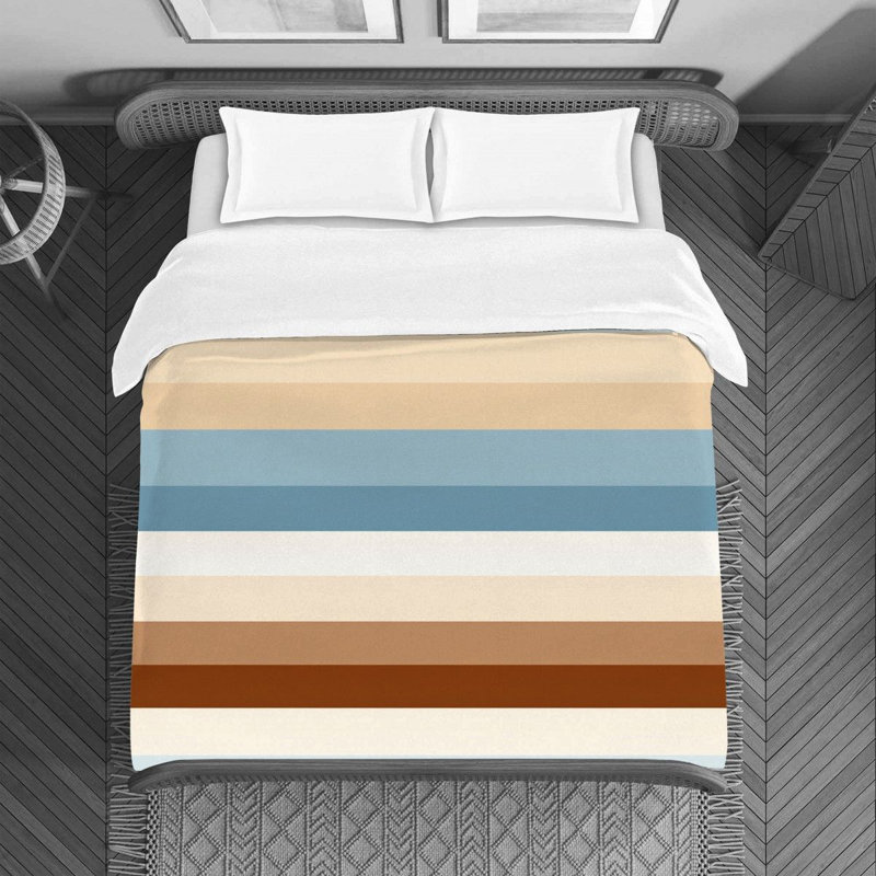 Polyester Striped Duvet Cover, Twin Duvet Cover