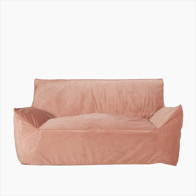Fauteuil à billes surdimensionné 2 places avec accoudoirs Fila Velveteen, taupe