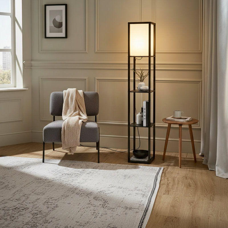 159cm Black Traditional Floor Lamp