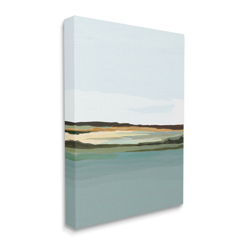 «Modern Lake Shore On Canvas» par Amy Hall, impression, Estampe numérique Farmhouse, H 30 po x l 24 po x P 1,5 po