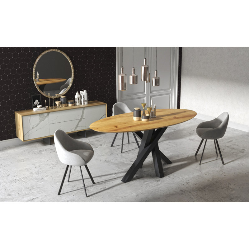 Balmore Metal Base Dining Table