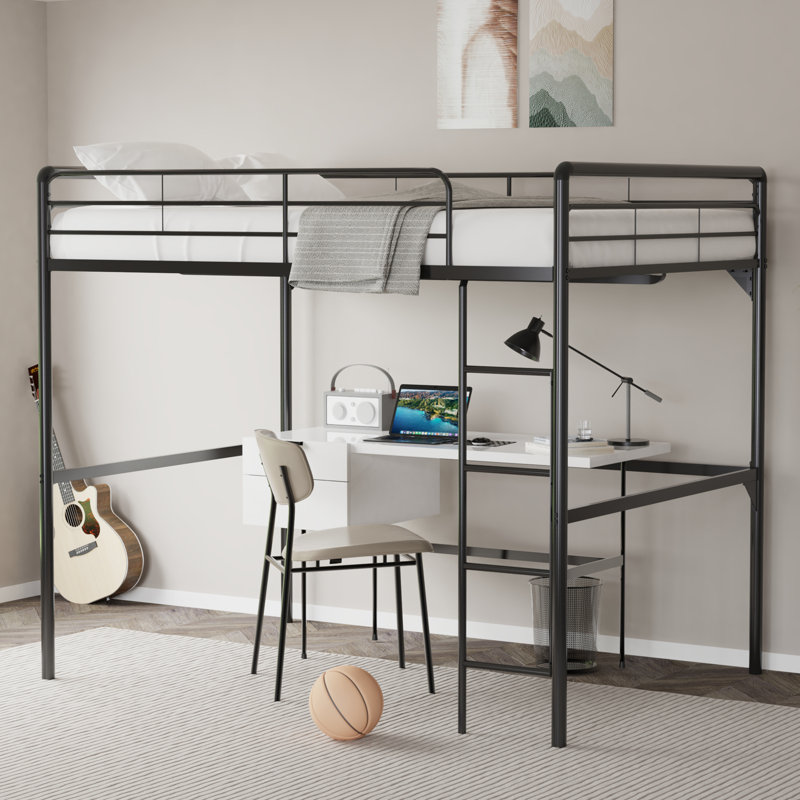 Lit mezzanine haut Daury, Lit double