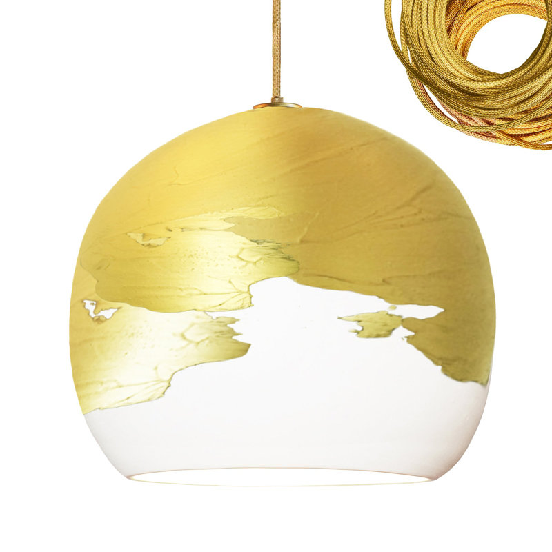 Ombre 1 - Light Pendant, Brass, Matte White/Brass, Yes