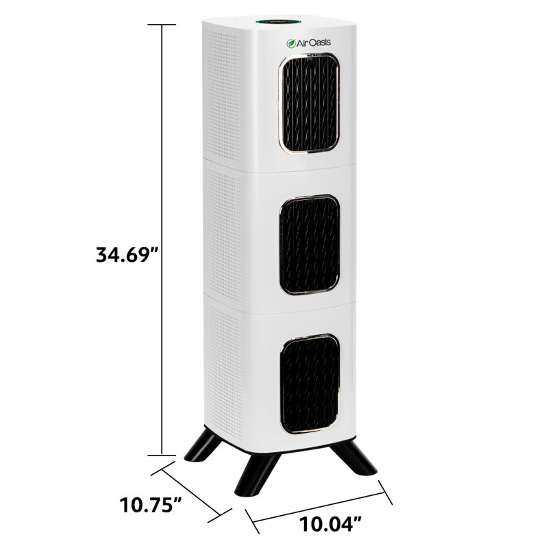 Large White HEPA Filter Air Purifier with Ionic Technology