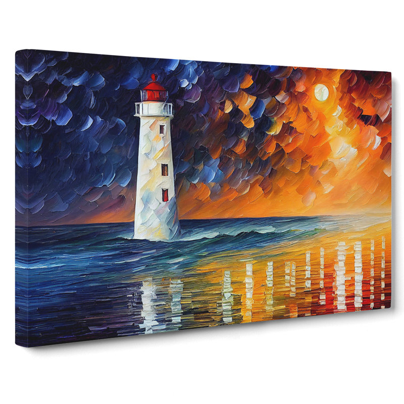 Colourful Lighthouse Vol.4 - Wrapped Canvas, 40cm H x 60cm W x 3cm D