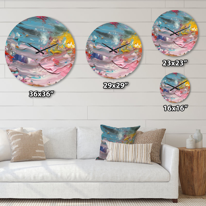 Horloge murale Summer Pastel Groove, Moyenne