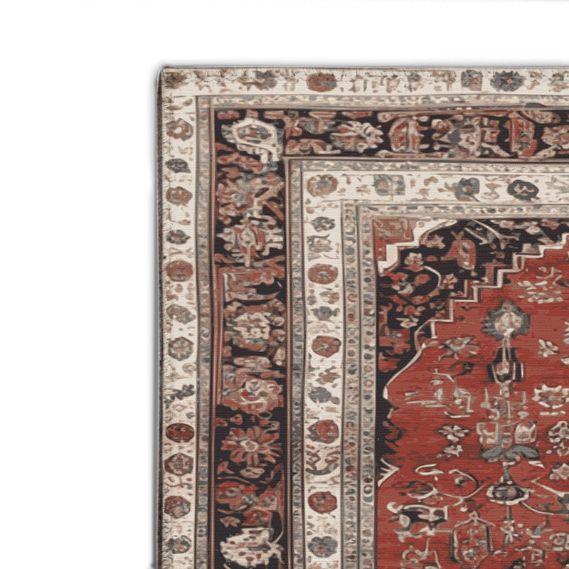 Tapis d'intérieur et d'extérieur brun Persian, Rectangulaire 8 pi x 10 pi