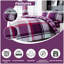 Check Pattern Polycotton Duvet Cover Set with Matching Pillowcases - Machine Washable Bedding Set-121081146-28304788