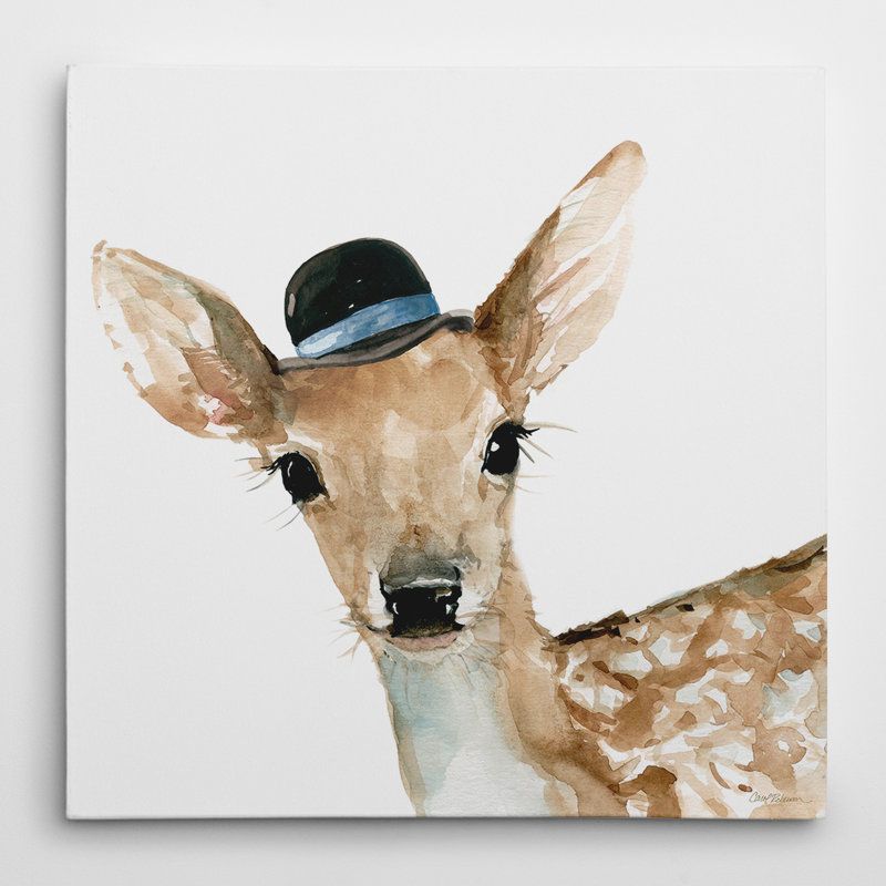 « jolie critter cerf », art sur toile, H 24 po x l 24 po x P 1,5 po, Toile tendue