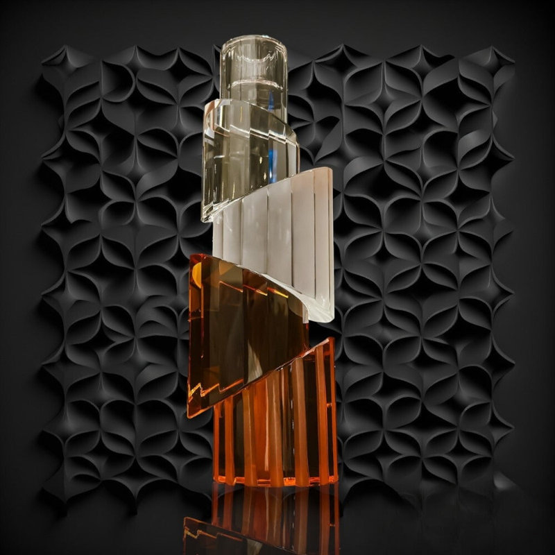 All' Eden Candlestick, Clear/Amber