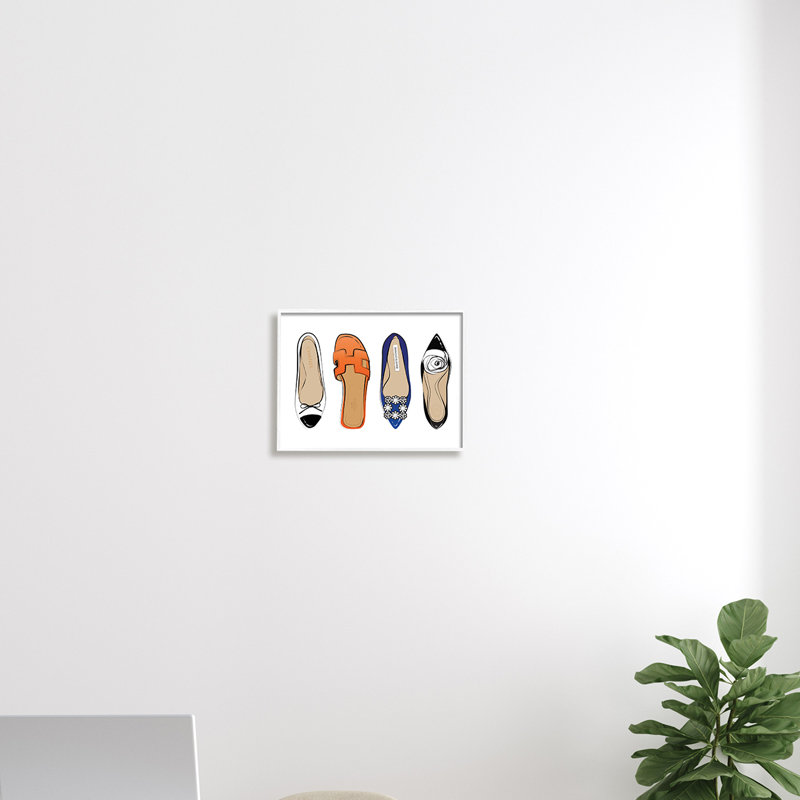 Pieds de mode «Chic Fashion Heels» - Impression, Giclée encadrée blanc bord de mer, H 11 po x l 14 po