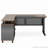 63" L-Shaped Executive Desk With File Cabinet