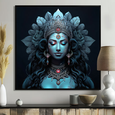 Bleu Shiva Compassion - Hindouisme, art mural