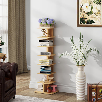 8-Tier Narrow Vertical Bookshelf