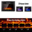 YODOLLA 72.39cm W Recessed Wall Mounted Electric Fire