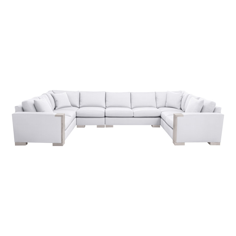 Canapé modulaire 4 pièces Michael Weiss Abingdon, Neige Navada, Gris colombe