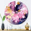 Horloge murale mauve et rose-93380042