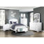 Table de chevet au design épuré avec deux tiroirs de rangement pour meubles de chambre à coucher de style transitionnel 1pc