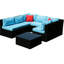 Pe Outdoor Lounge - Fabrication, coussins hydrofuges, arrangement réversible, sièges de jardin à coussins à dossier coulissant, coussins toutes saisons, coussins