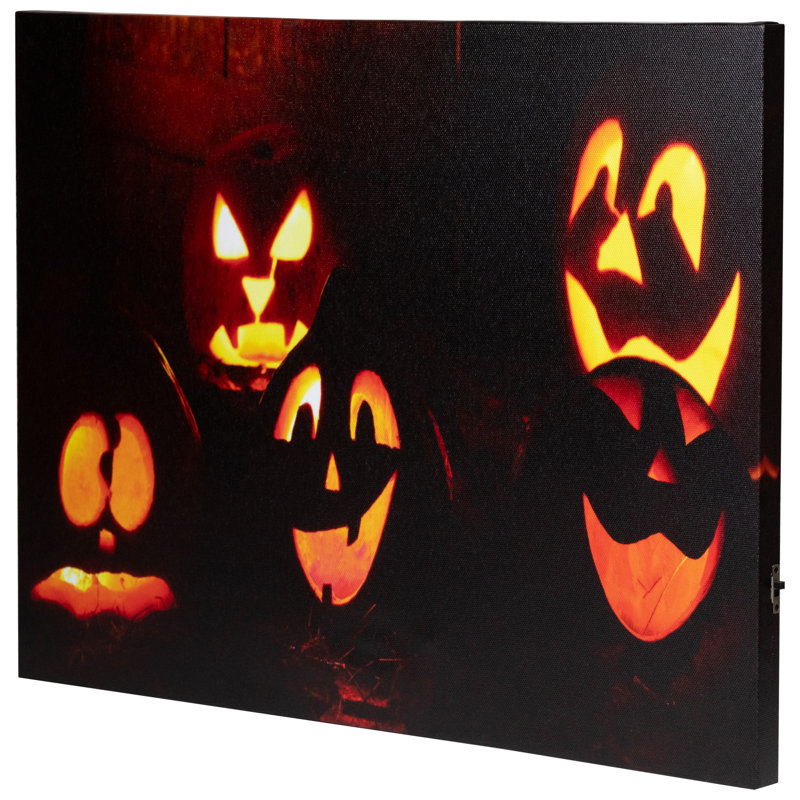 Art mural en toile d'Halloween 15,75 po x 12 po